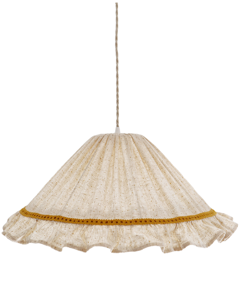 Conical Pendant Light With Ruffle Emilia “Classic Dots”
