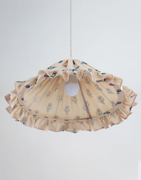 Conical Pendant Light With Ruffle Emilia “Flora”