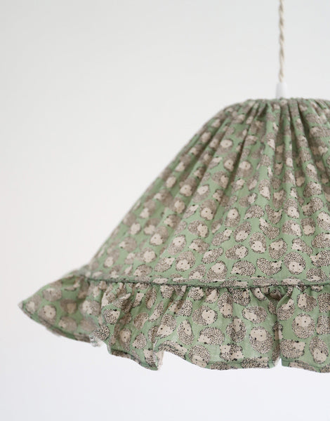 Conical Pendant Light With Ruffle Emilia “Petits Hérissons”