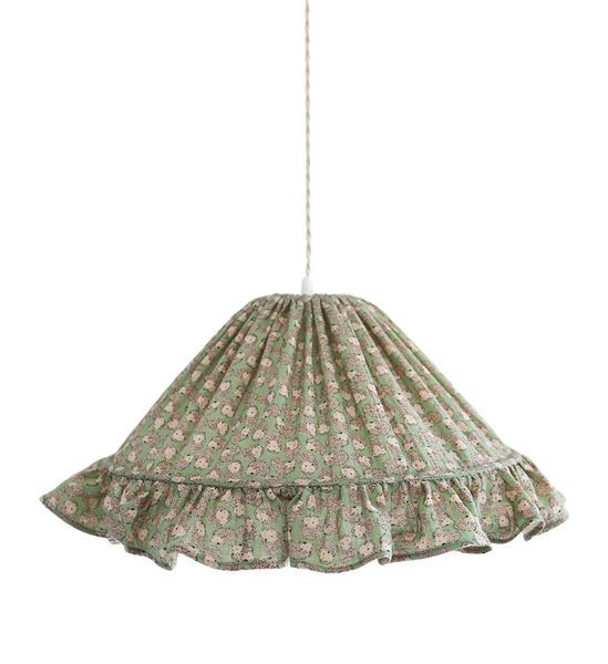 Conical Pendant Light With Ruffle Emilia “Petits Hérissons”