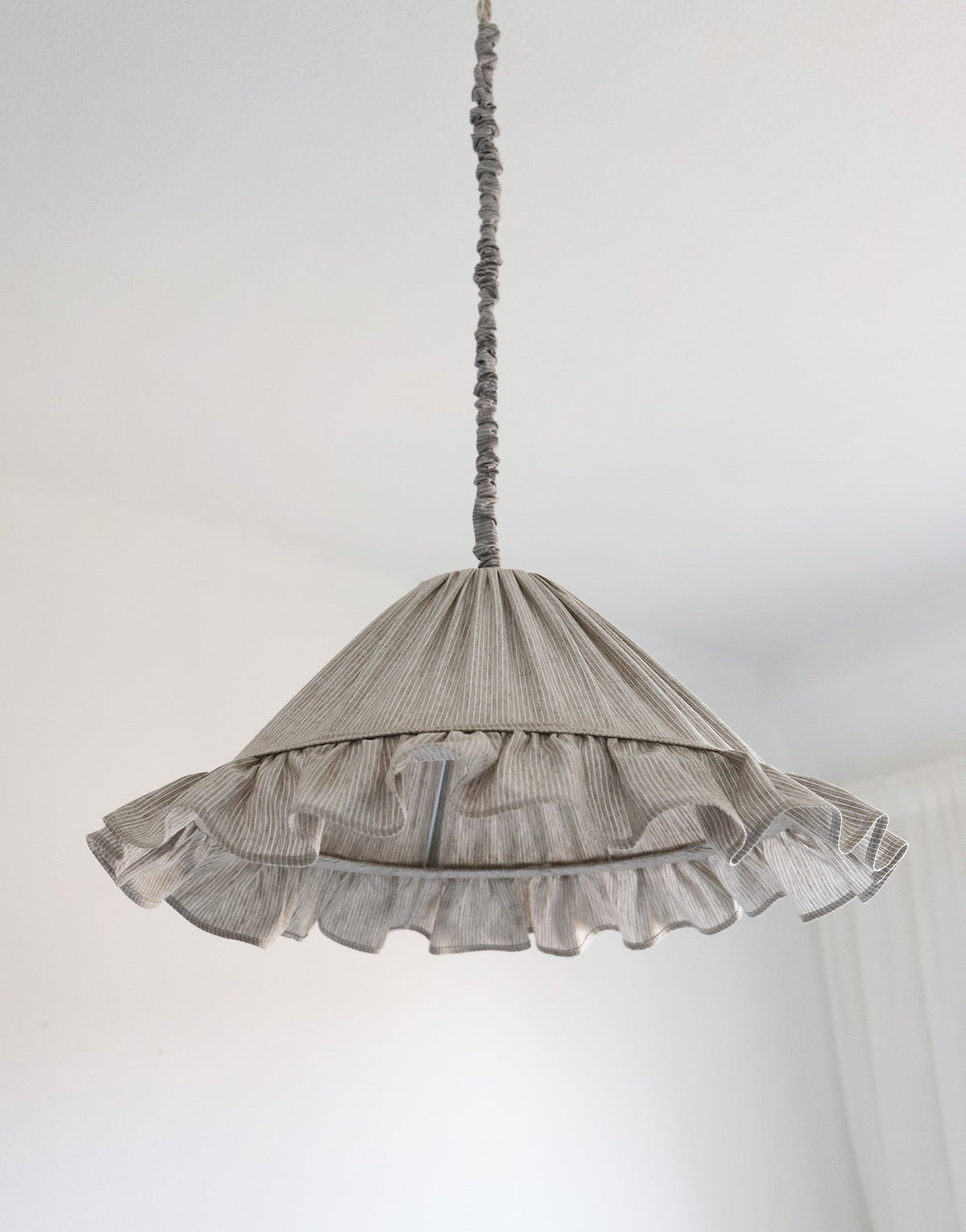Emilia Pendant Light - Fine Olive Stripes