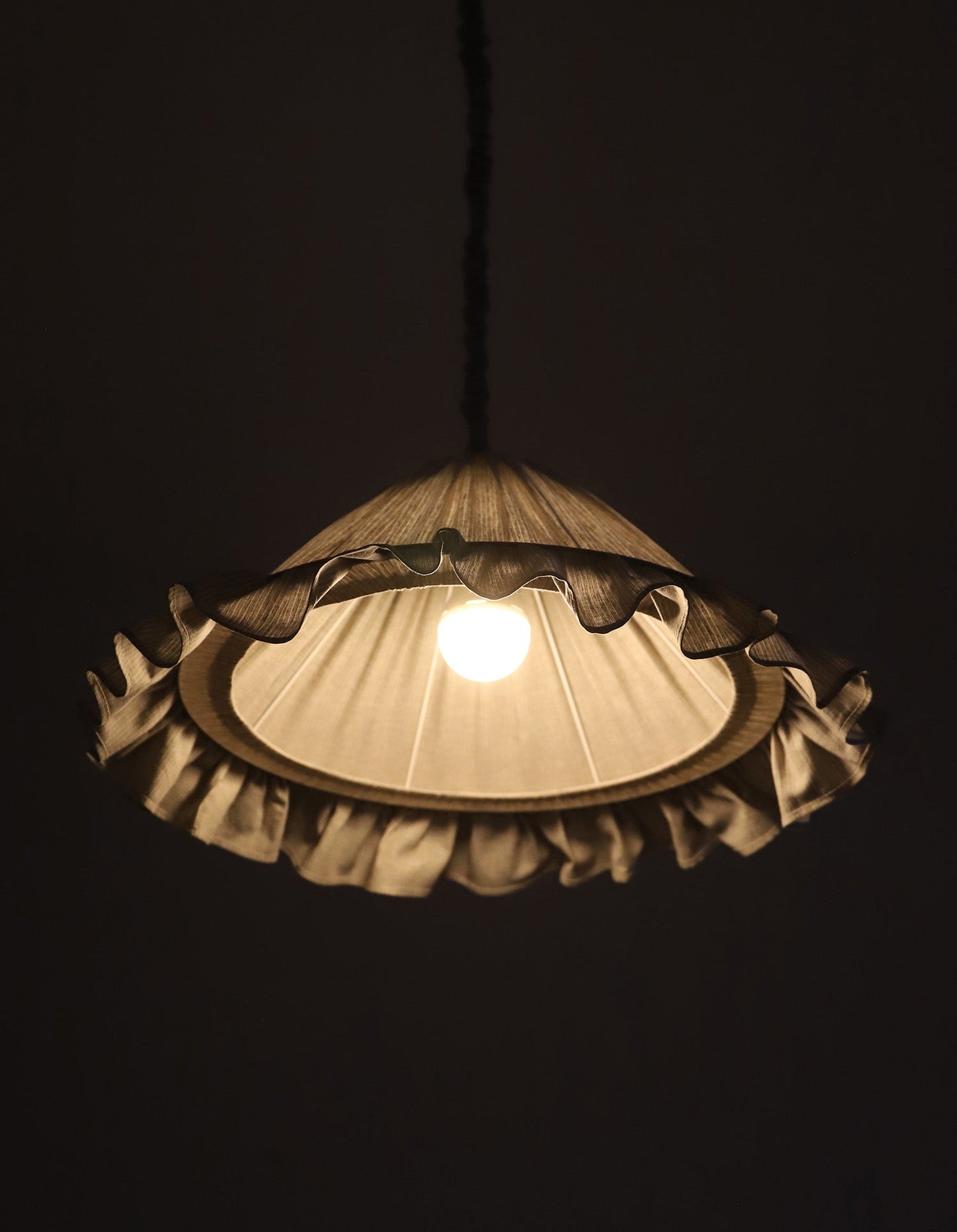 Emilia Pendant Light - Fine Olive Stripes