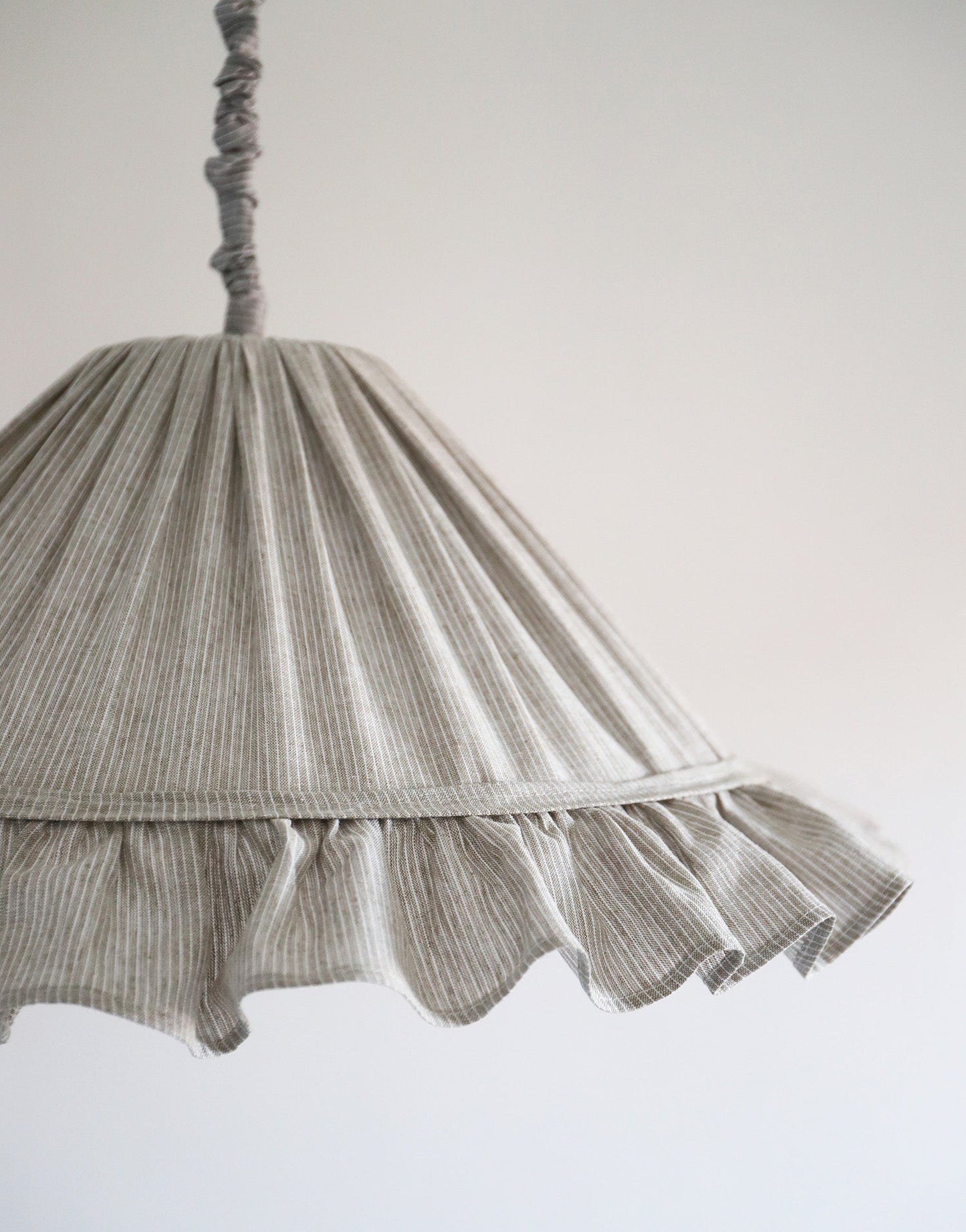 Emilia Pendant Light - Fine Olive Stripes