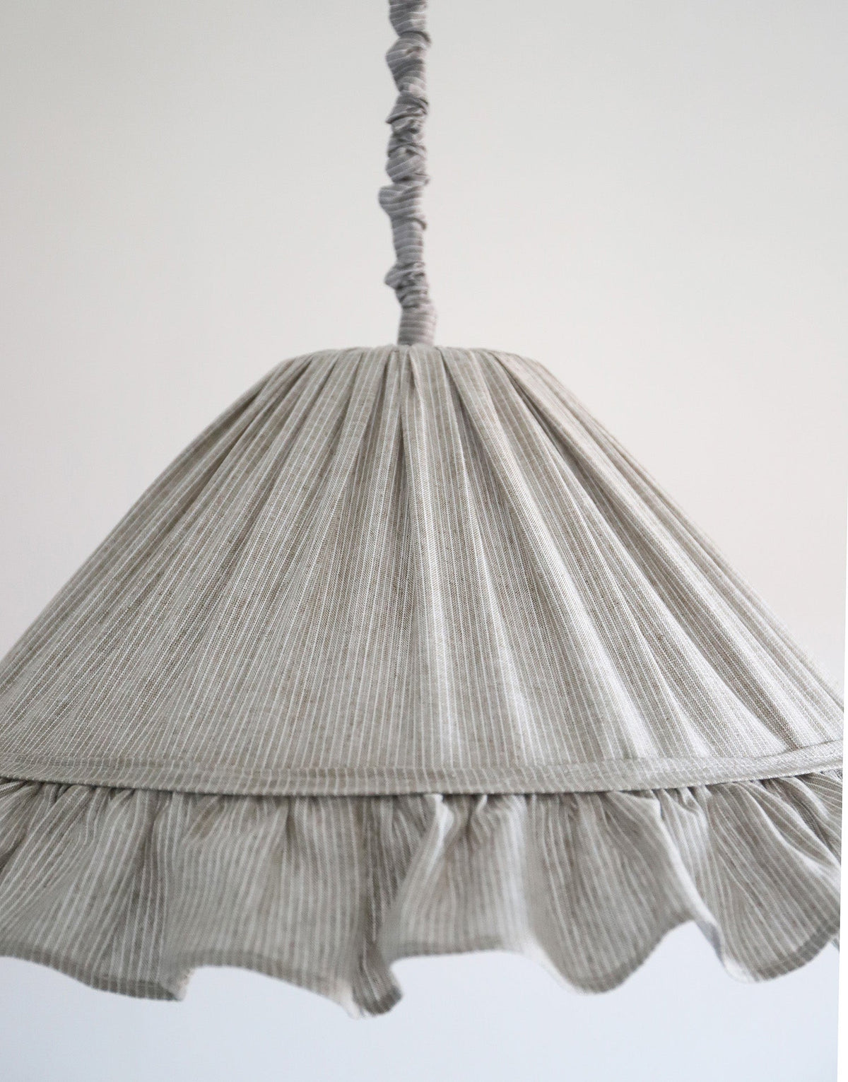 Emilia Pendant Light - Fine Olive Stripes
