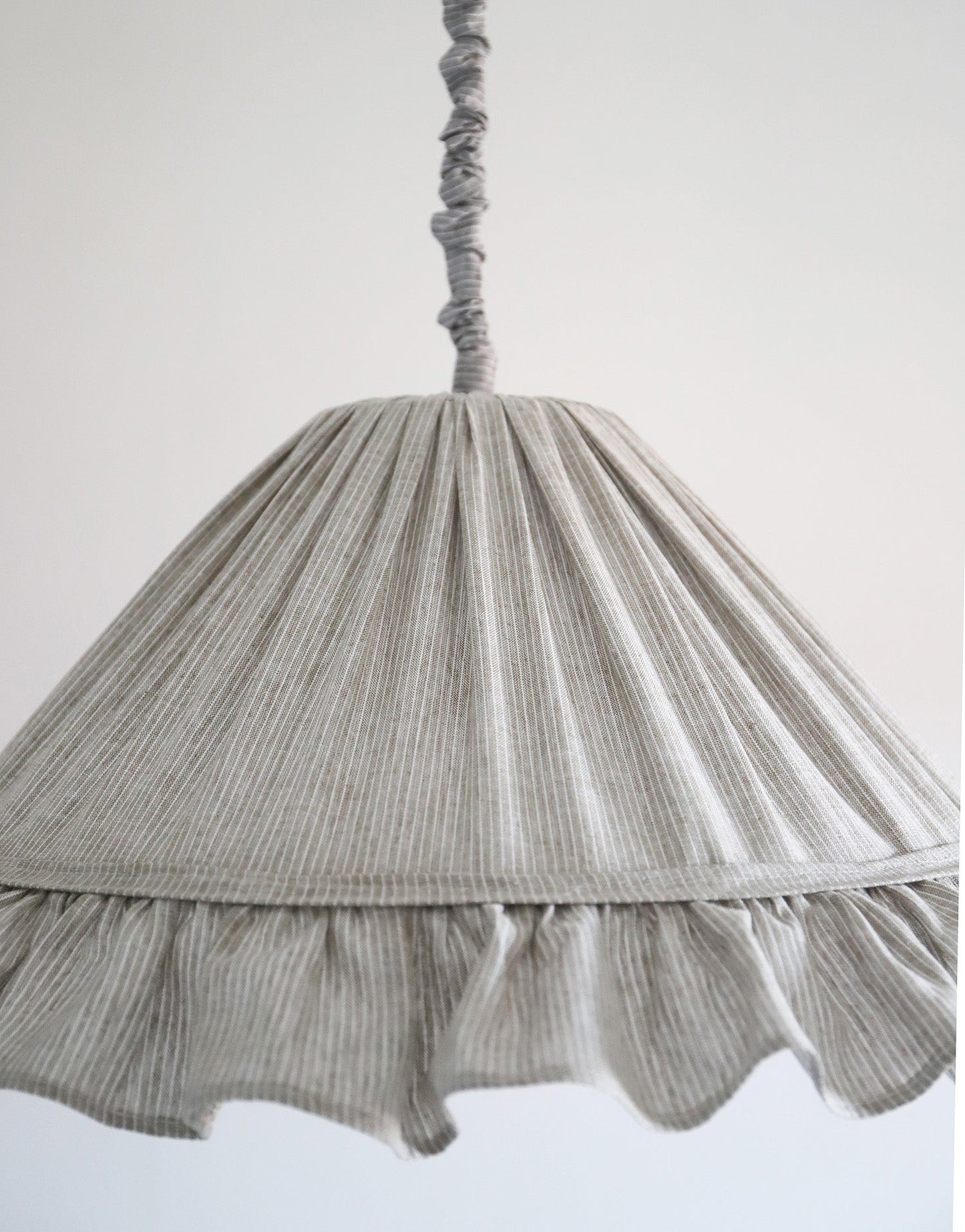 Emilia Pendant Light - Fine Olive Stripes