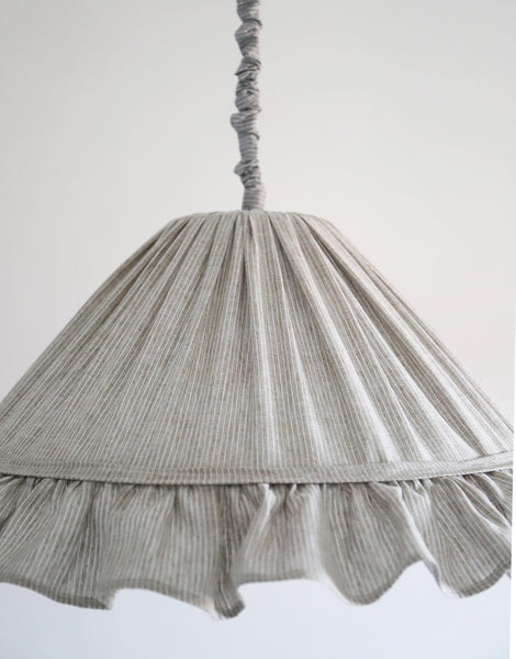 Emilia Pendant Light - Fine Olive Stripes