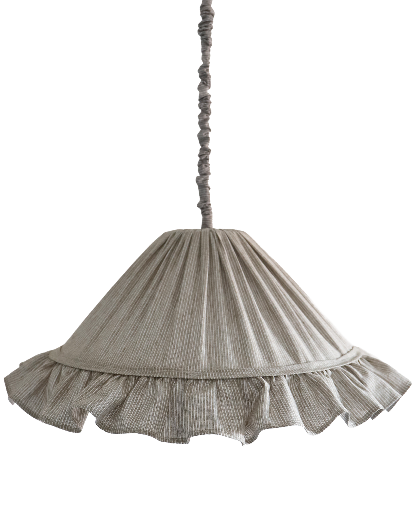 Emilia Pendant Light - Fine Olive Stripes