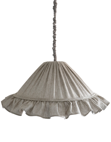 Emilia Pendant Light - Fine Olive Stripes