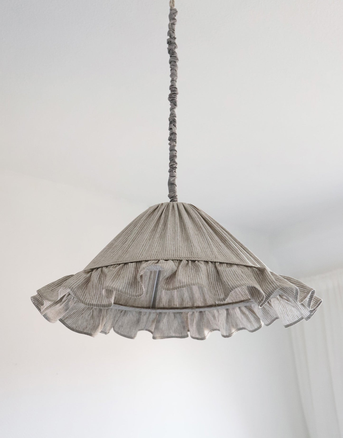 Emilia Pendant Light - Fine Olive Stripes