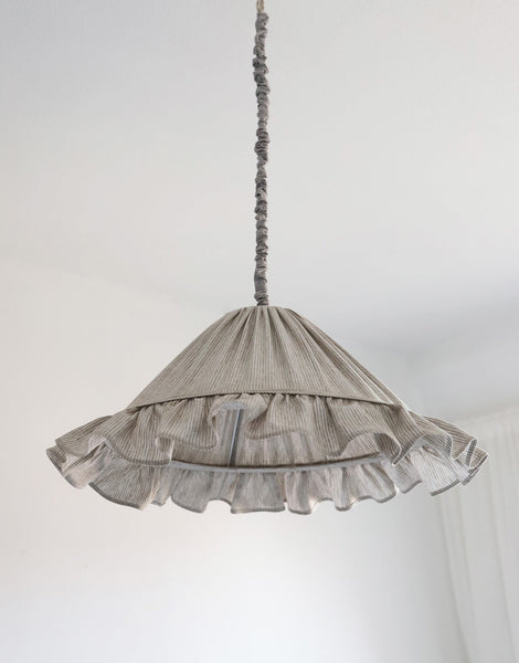 Emilia Pendant Light - Fine Olive Stripes