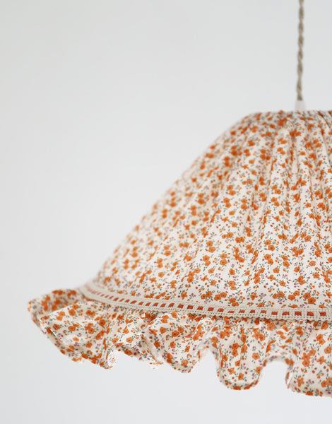 Conical Pendant Light With Ruffle Emilia “Fleurettes”
