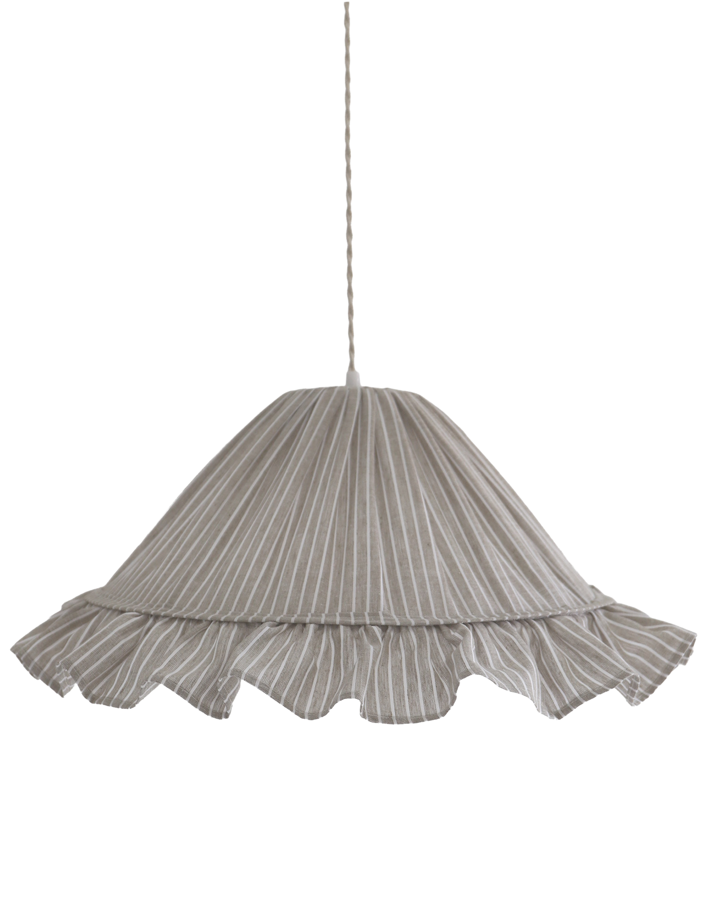 Emilia Pendant Light - Fine Olive Stripes