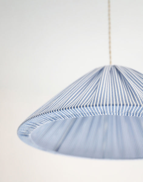 Malala "Marina" Conical Pendant Light with Fine Stripes