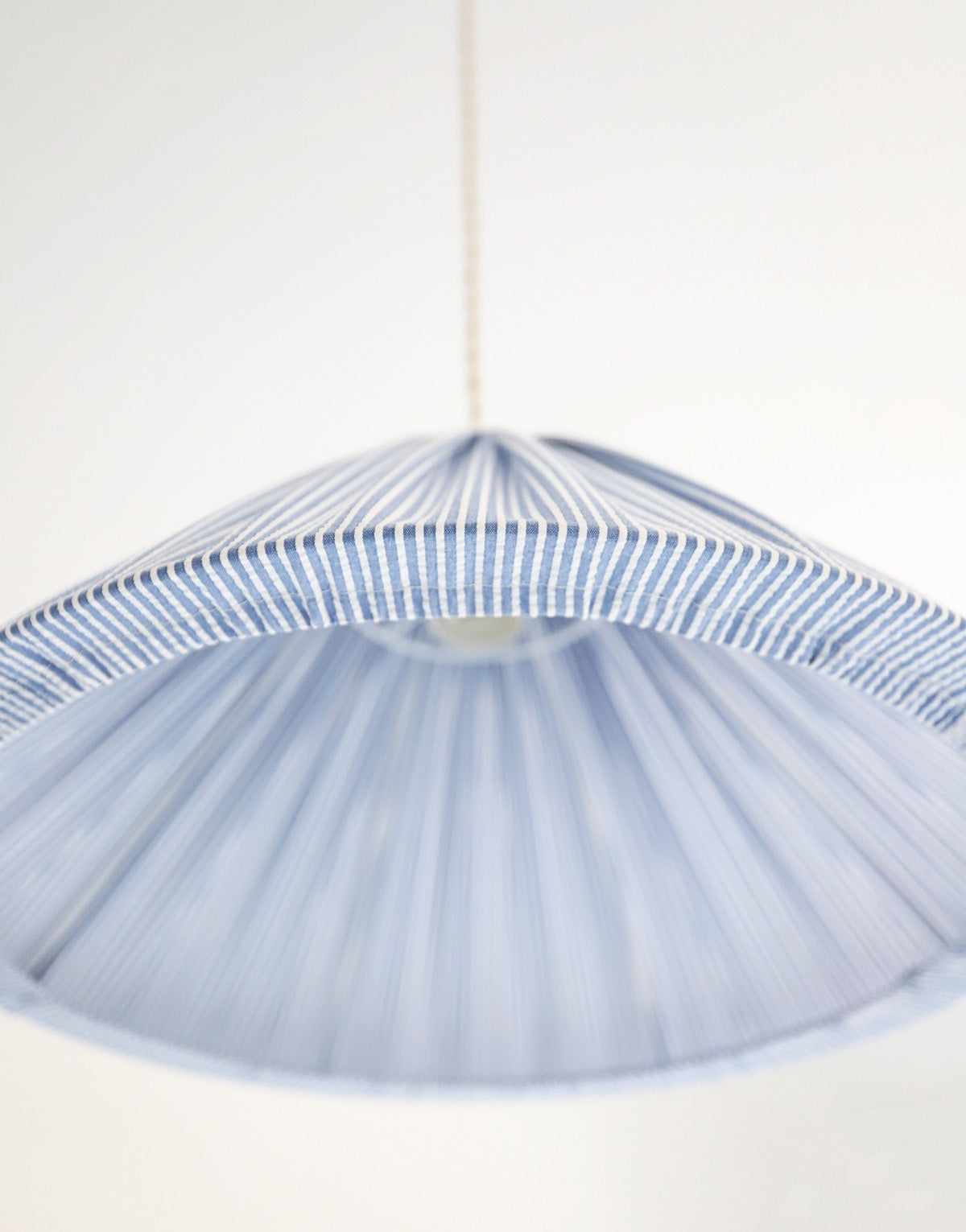 Malala "Marina" Conical Pendant Light with Fine Stripes