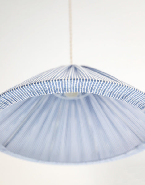 Malala "Marina" Conical Pendant Light with Fine Stripes