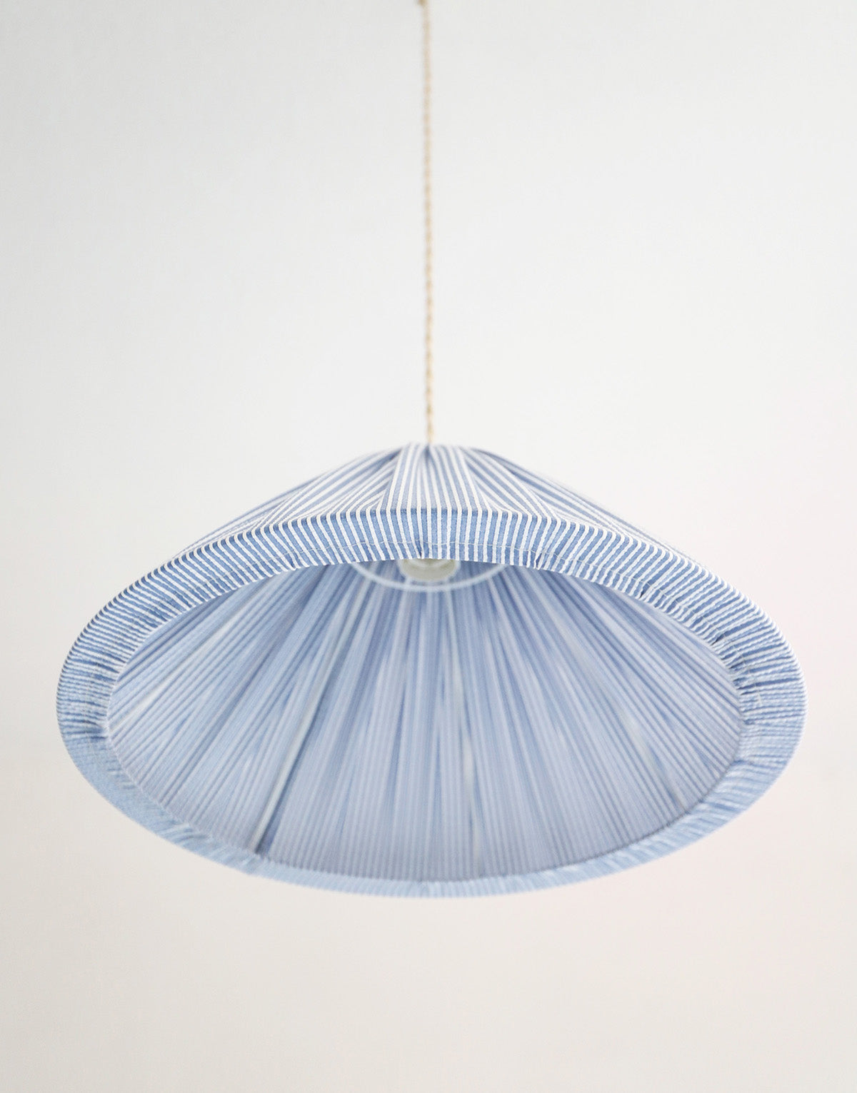 Malala "Marina" Conical Pendant Light with Fine Stripes