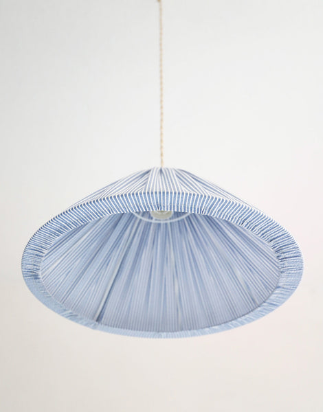 Malala "Marina" Conical Pendant Light with Fine Stripes
