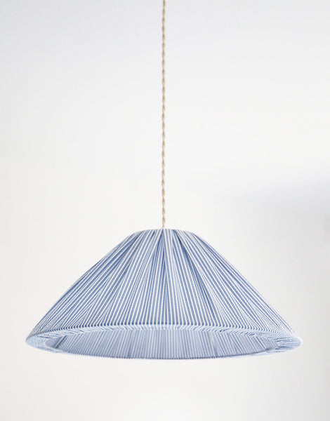 Malala "Marina" Conical Pendant Light with Fine Stripes