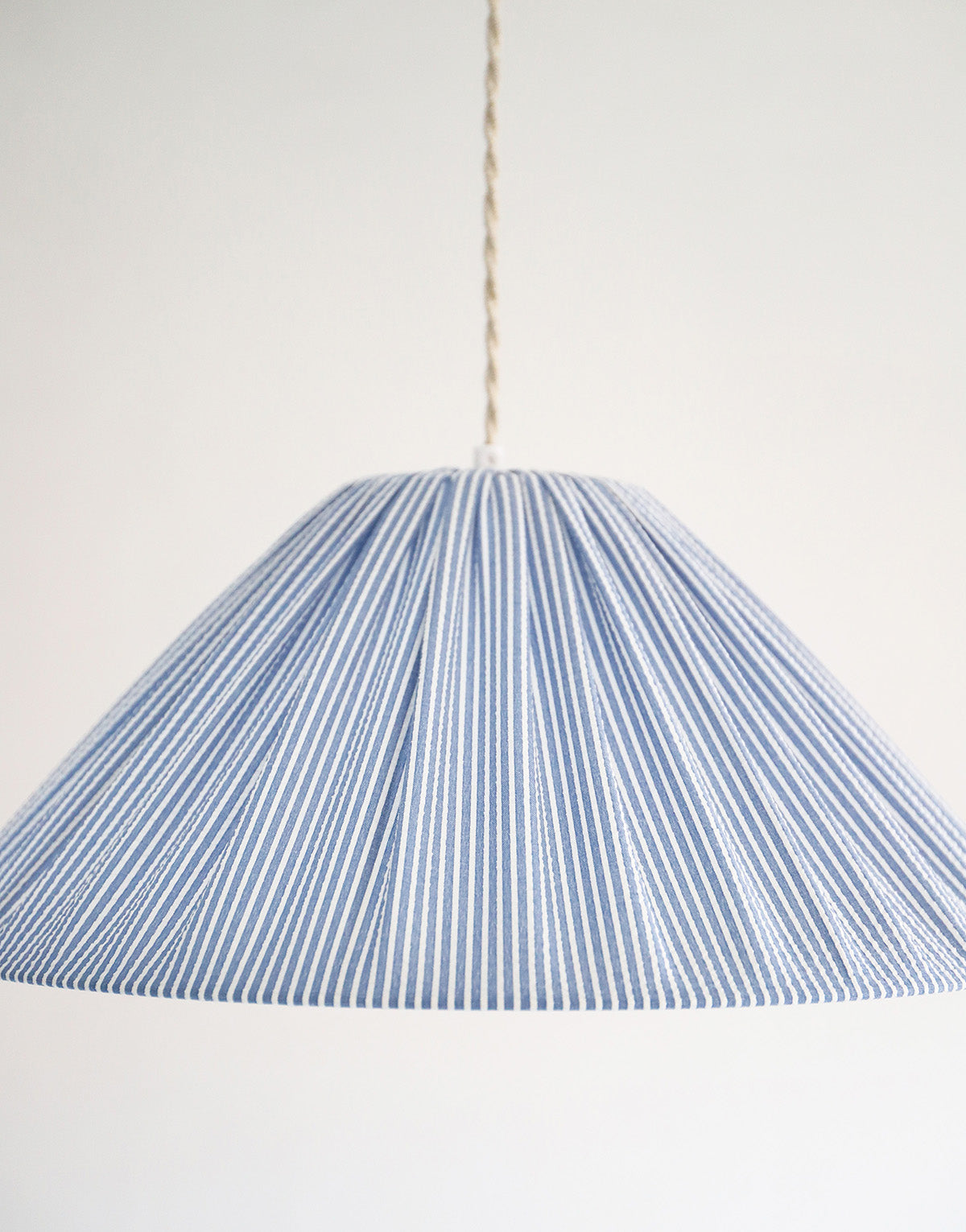 Malala "Marina" Conical Pendant Light with Fine Stripes