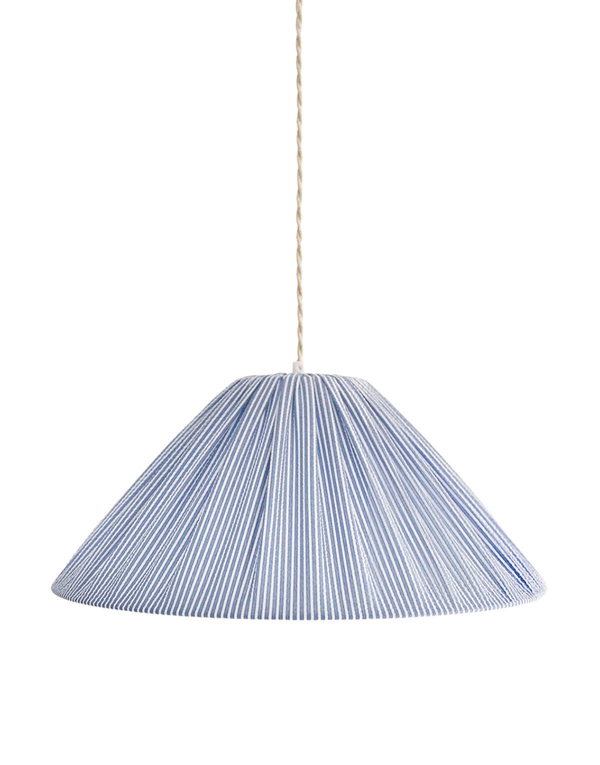Malala "Marina" Conical Pendant Light with Fine Stripes