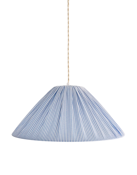 Malala "Marina" Conical Pendant Light with Fine Stripes