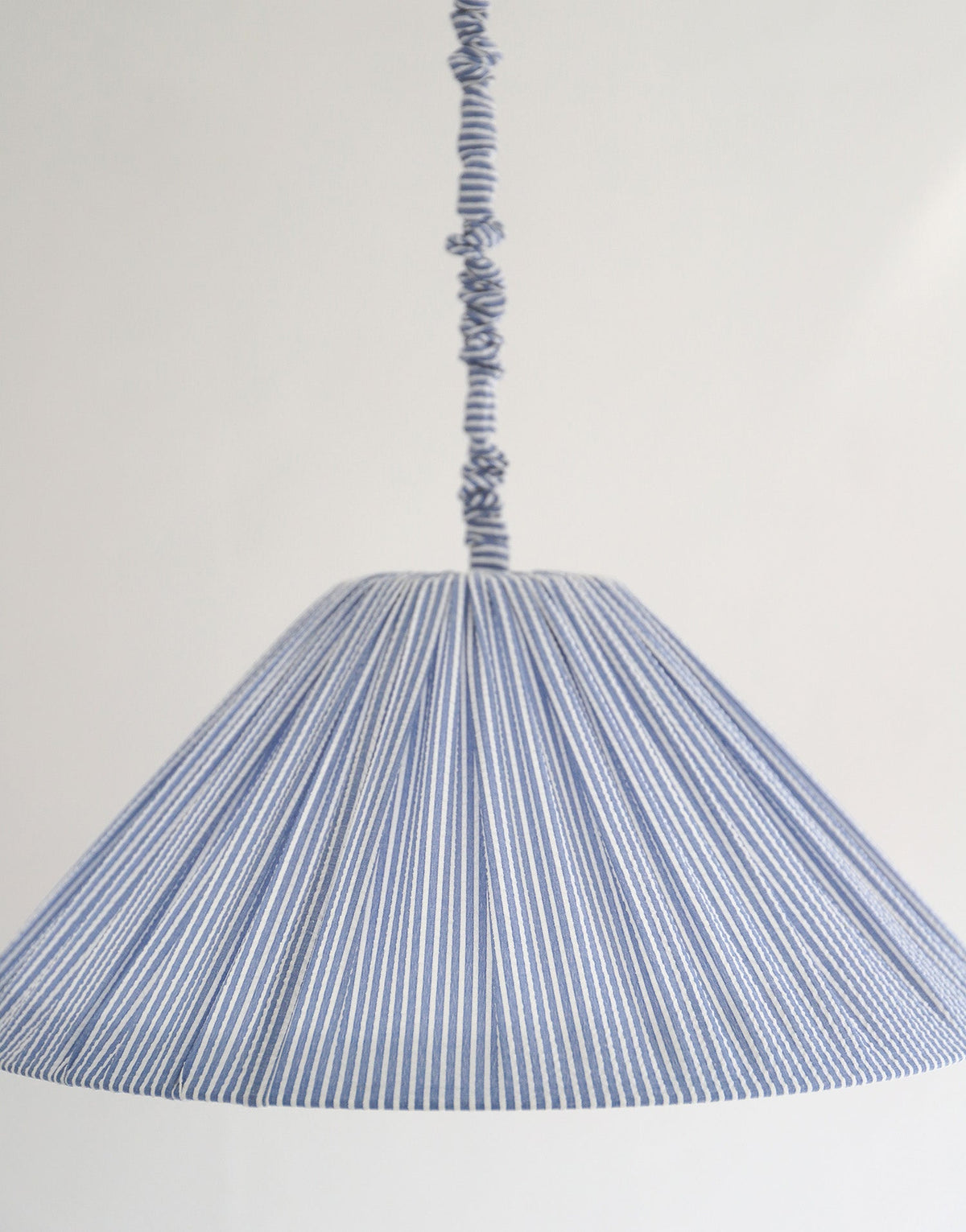 Malala "Marina" Conical Pendant Light with Fine Stripes