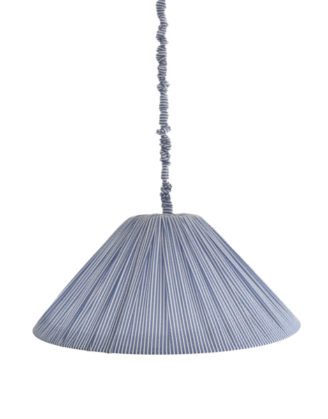 Malala "Marina" Conical Pendant Light with Fine Stripes