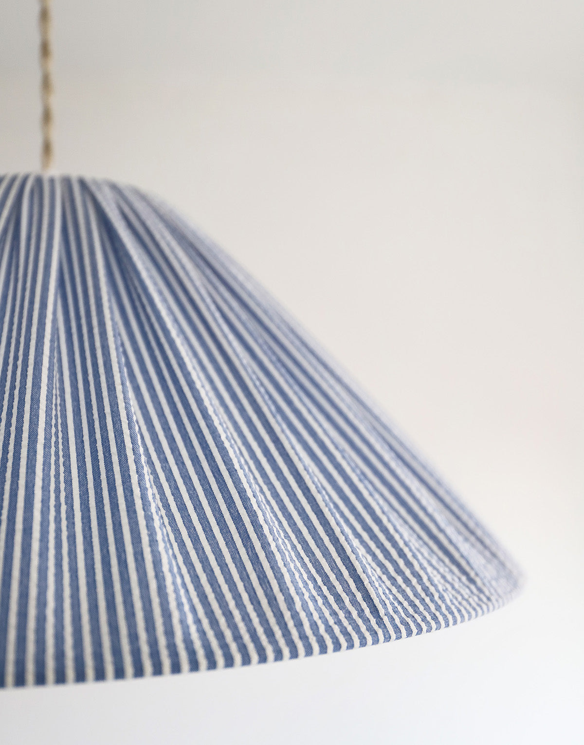 Malala "Marina" Conical Pendant Light with Fine Stripes