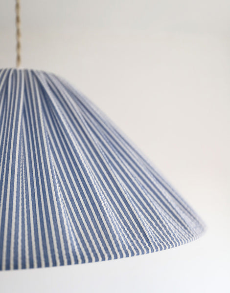 Malala "Marina" Conical Pendant Light with Fine Stripes
