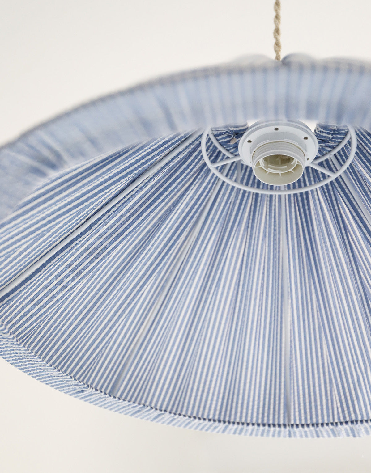 Malala "Marina" Conical Pendant Light with Fine Stripes