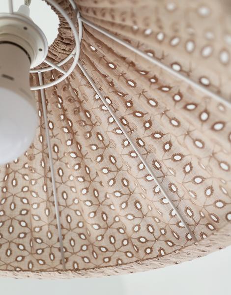 Conical Pendant Light Openwork Malala “Broderie Anglaise”