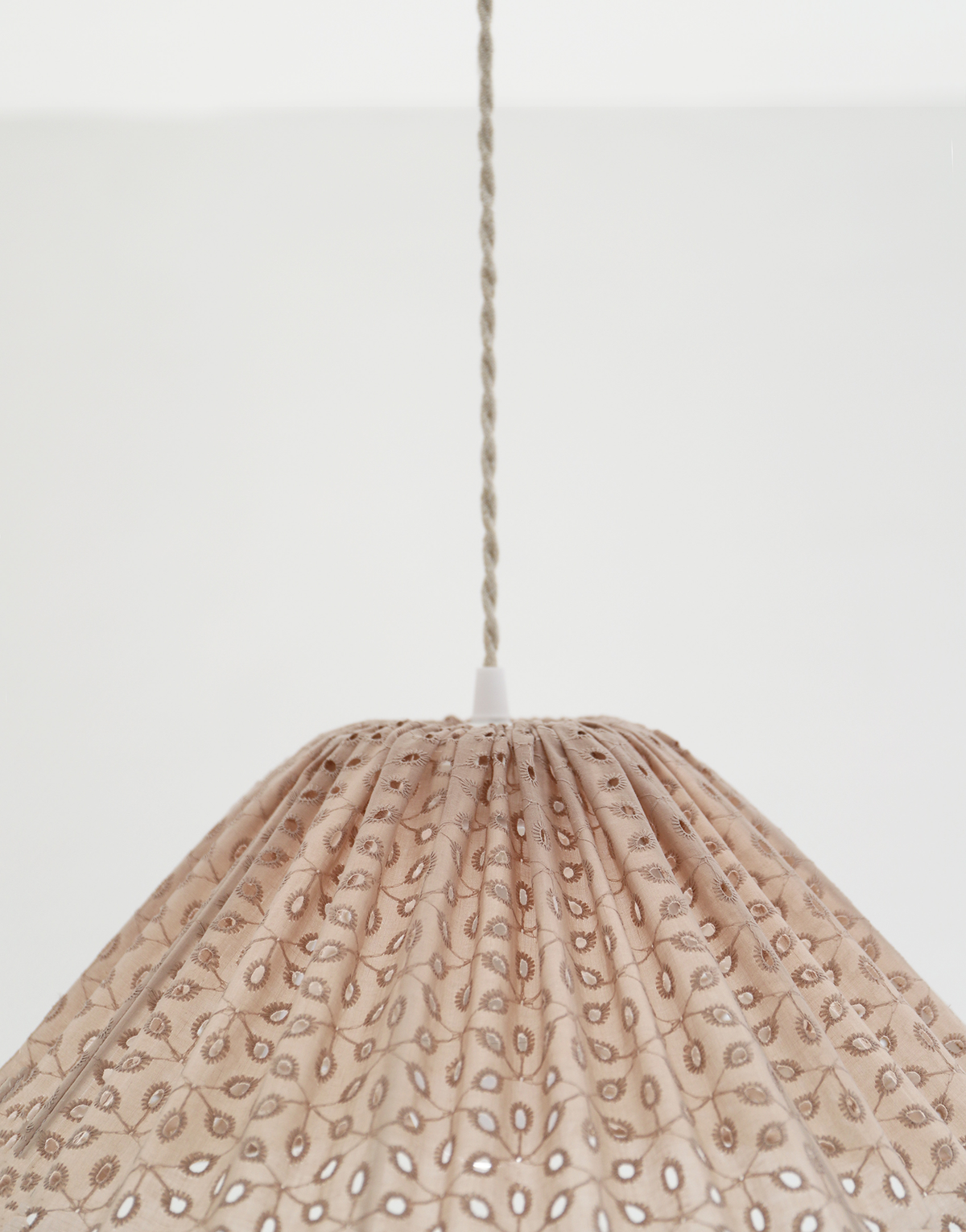 Conical Pendant Light Openwork Malala “Broderie Anglaise”