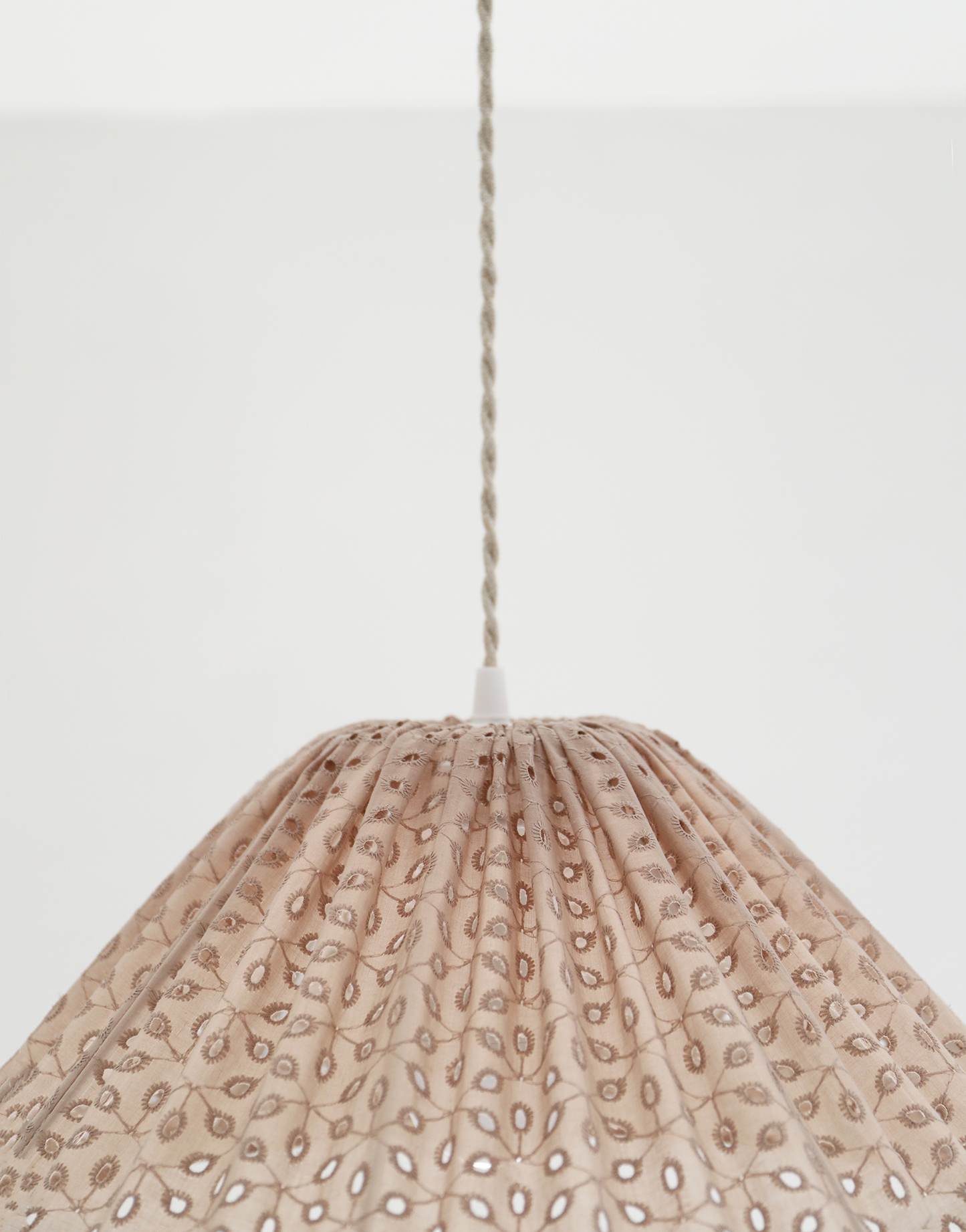 Conical Pendant Light Openwork Malala “Broderie Anglaise”