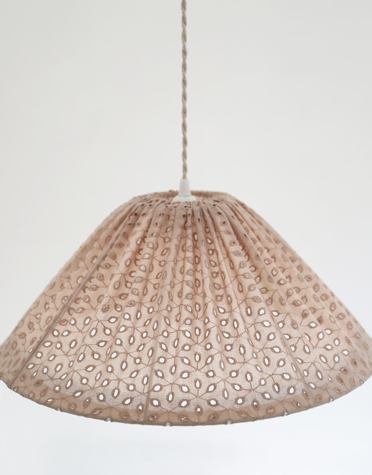 Conical Pendant Light Openwork Malala “Broderie Anglaise”