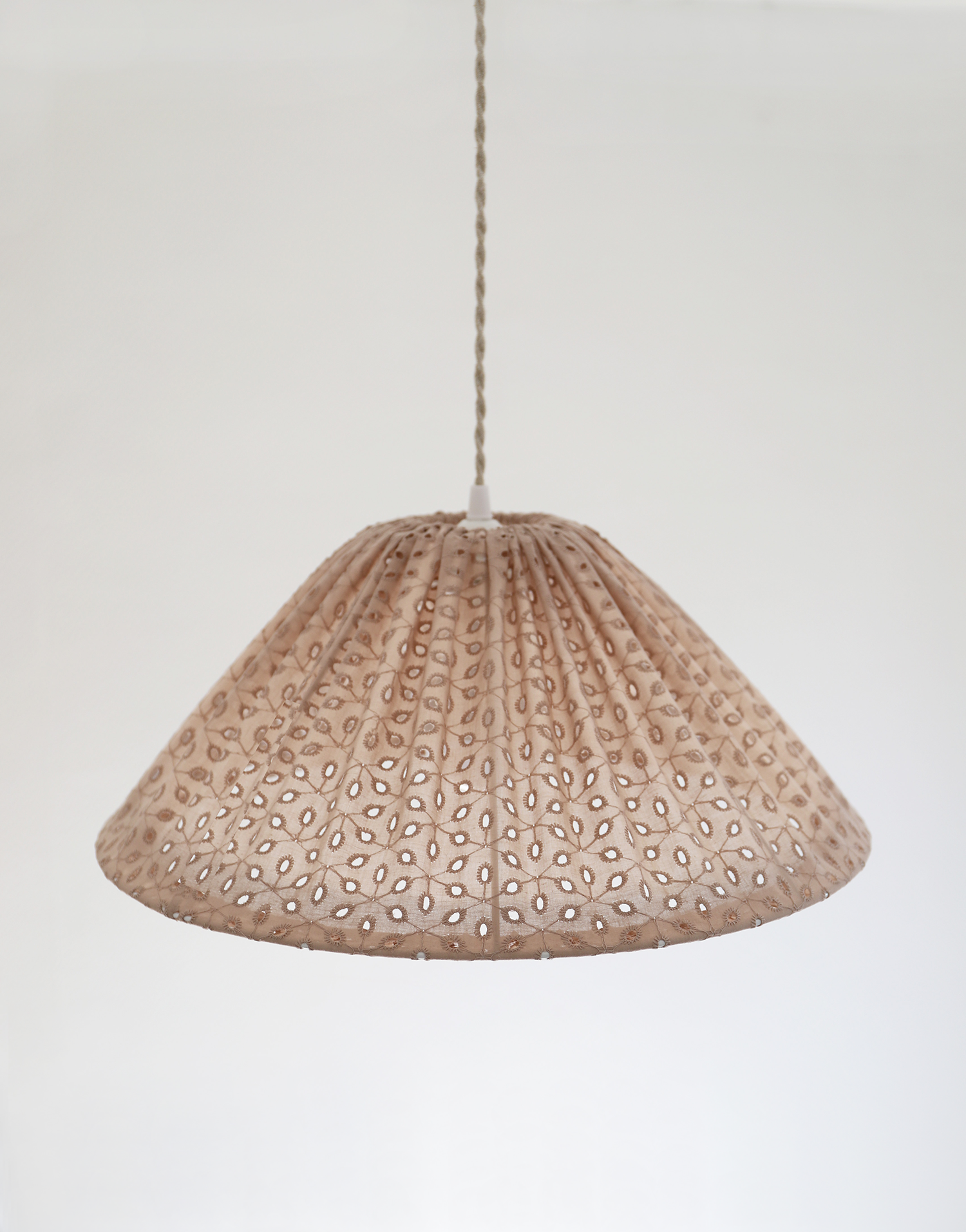Conical Pendant Light Openwork Malala “Broderie Anglaise”