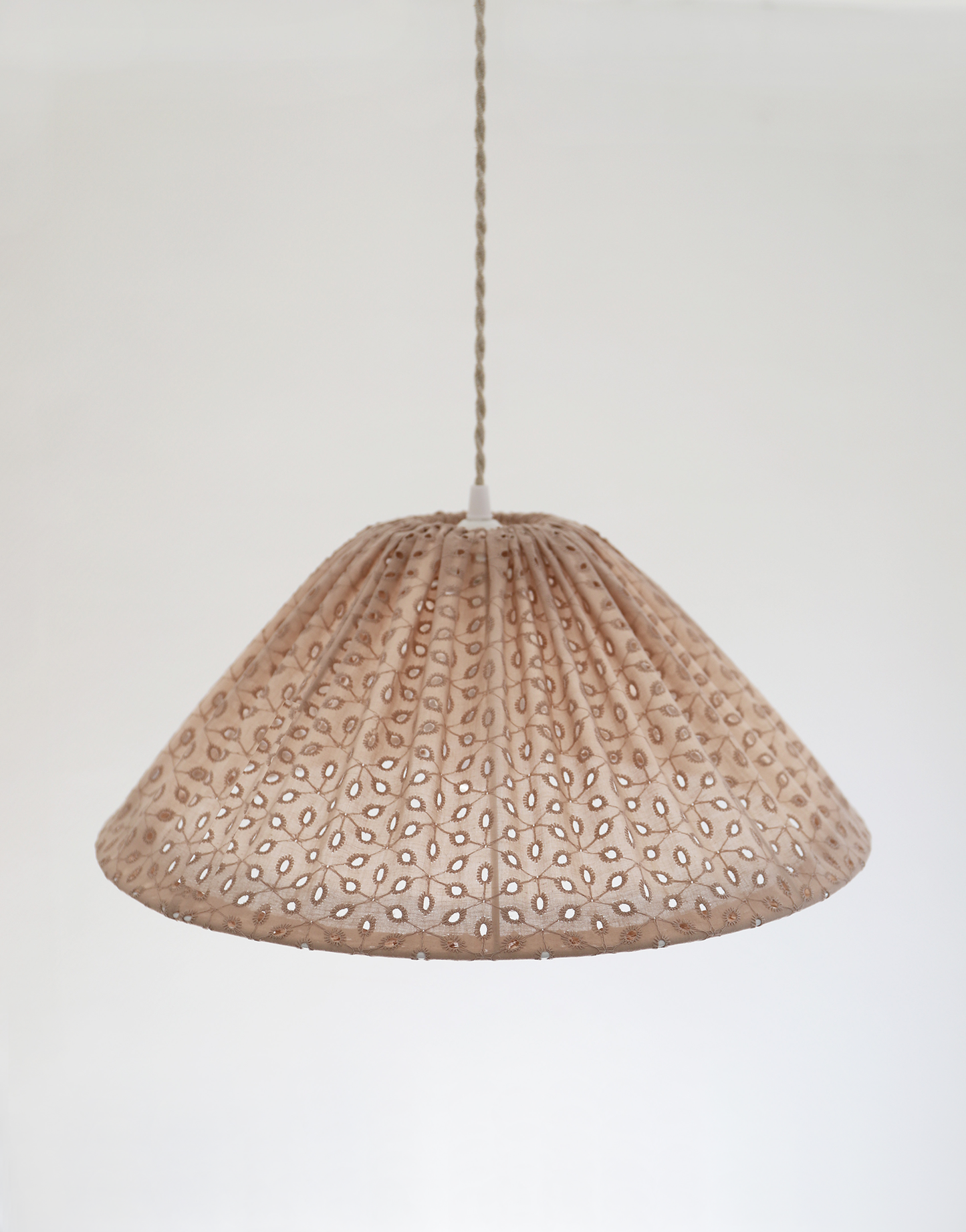 Conical Pendant Light Openwork Malala “Broderie Anglaise”
