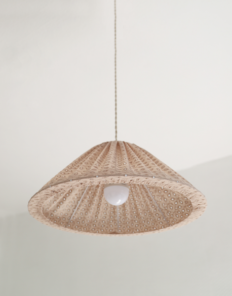 Conical Pendant Light Openwork Malala “Broderie Anglaise”