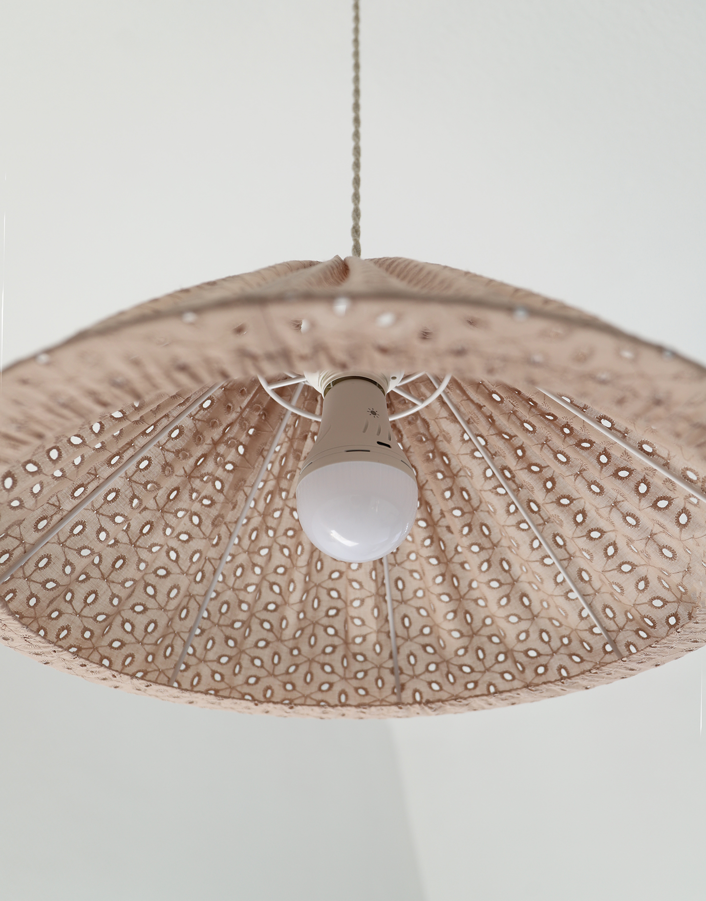 Conical Pendant Light Openwork Malala “Broderie Anglaise”