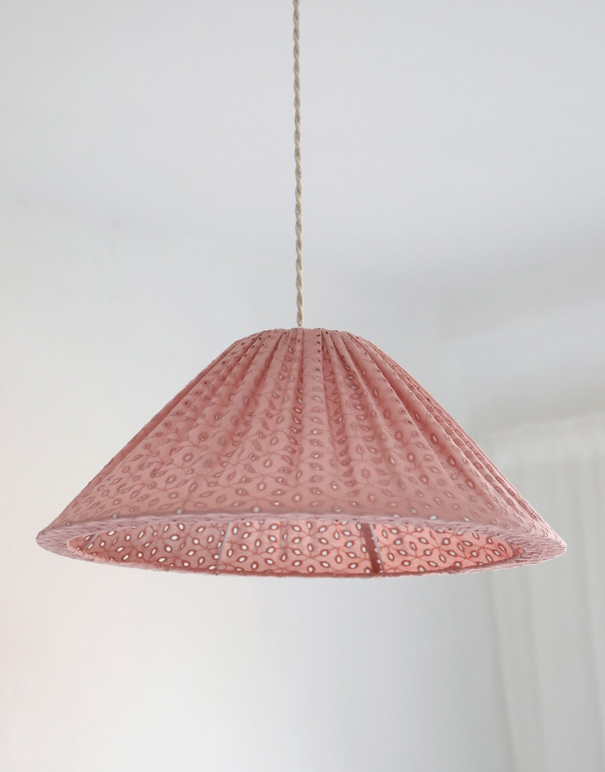 Conical Pendant Light Openwork Malala “Broderie Anglaise”