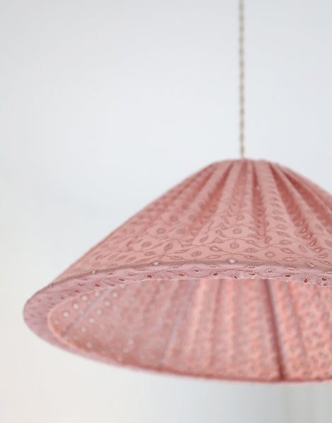 Conical Pendant Light Openwork Malala “Broderie Anglaise”