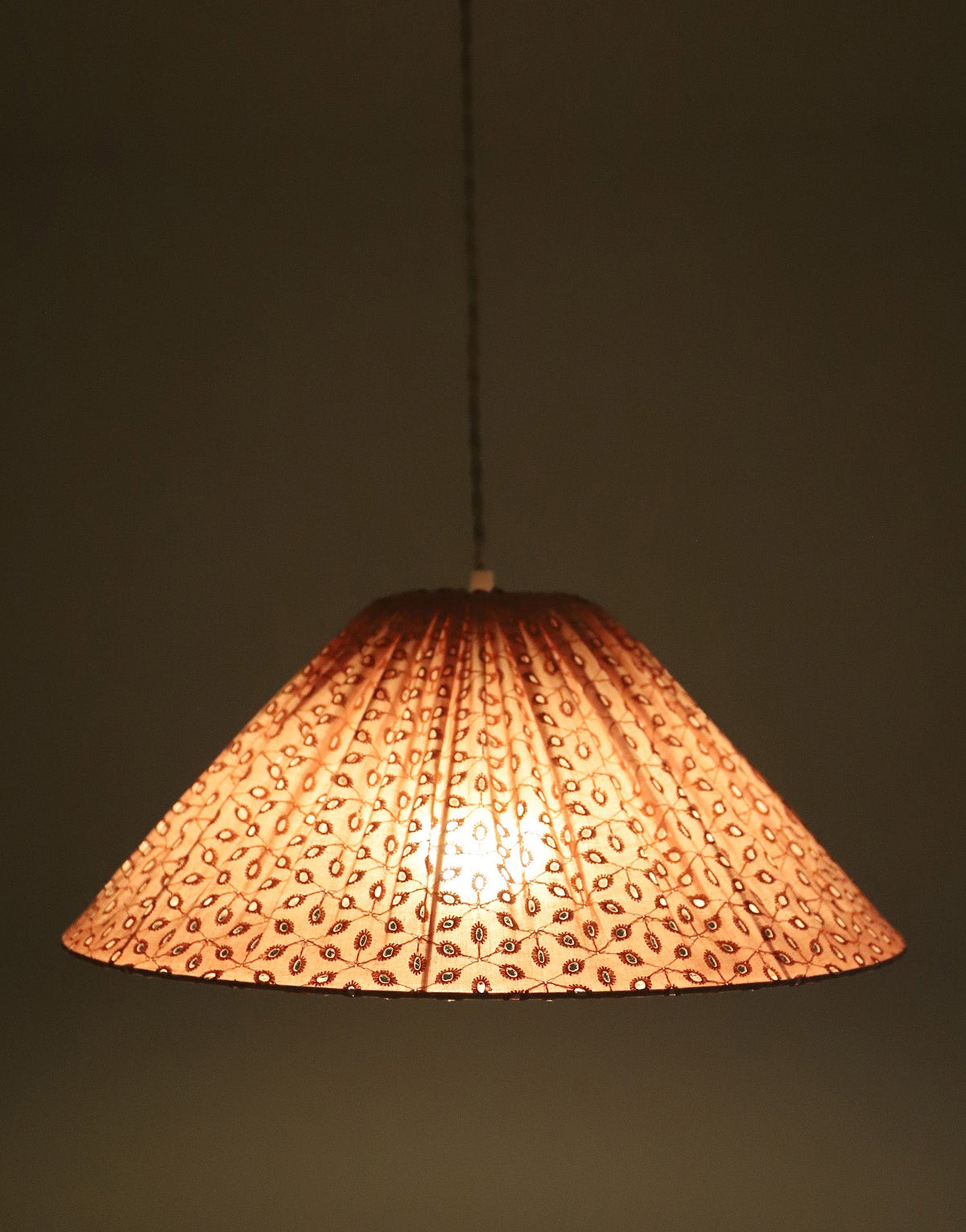 Conical Pendant Light Openwork Malala “Broderie Anglaise”