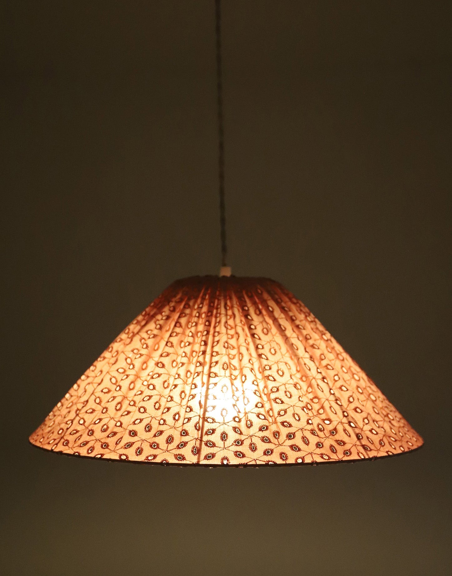 Conical Pendant Light Openwork Malala “Broderie Anglaise”
