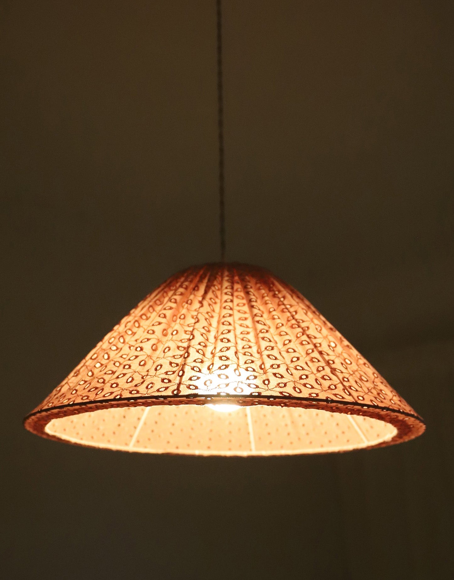 Conical Pendant Light Openwork Malala “Broderie Anglaise”