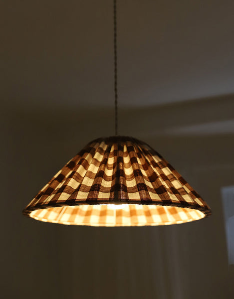 Conical Pendant Light Large Checks Malala ‘Terra’