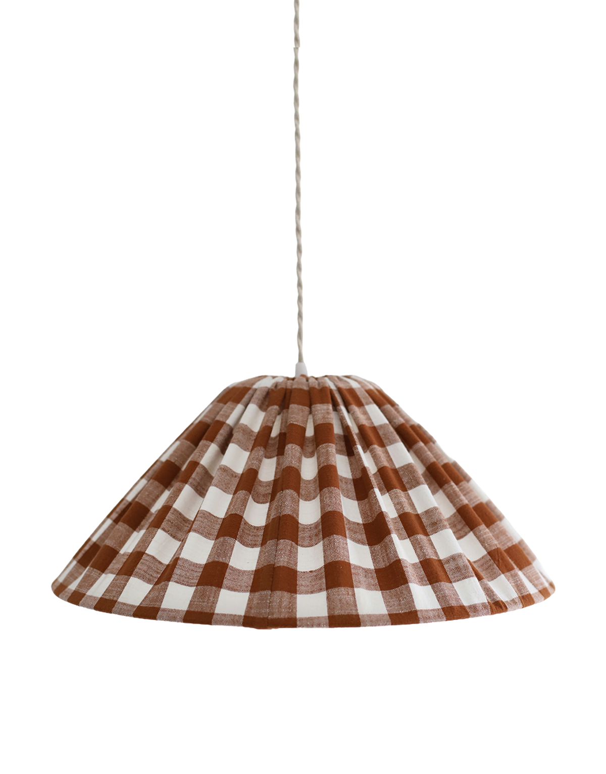 Conical Pendant Light Large Checks Malala ‘Terra’