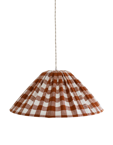 Conical Pendant Light Large Checks Malala ‘Terra’