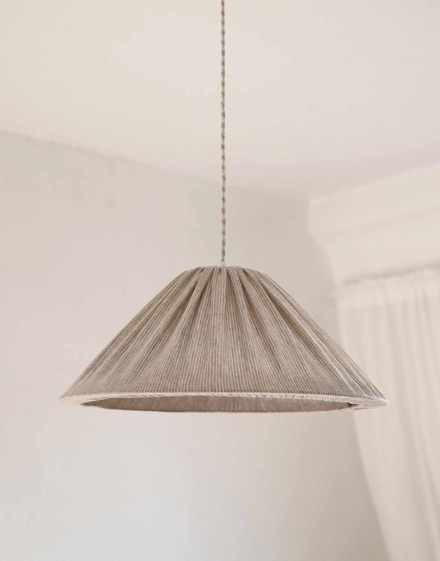Malala Pendant Light – Fine Olive Stripes