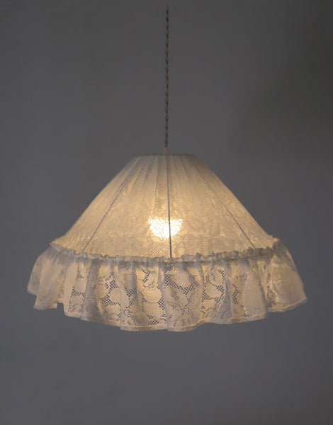 Marie Ernestine Pendant Light – Vintage-Style White Lace