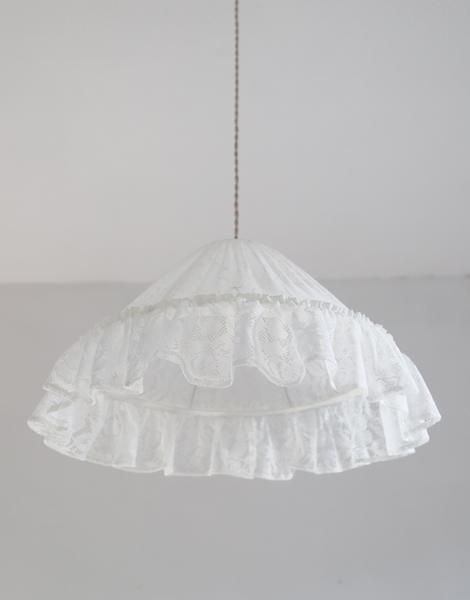 Marie Ernestine Pendant Light – Vintage-Style White Lace