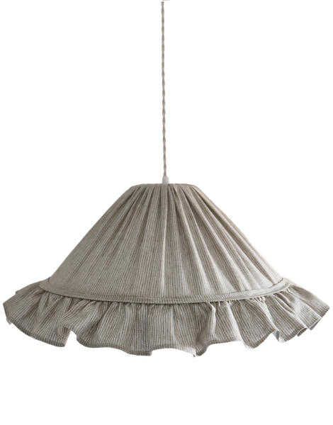 Emilia Pendant Light - Fine Olive Stripes